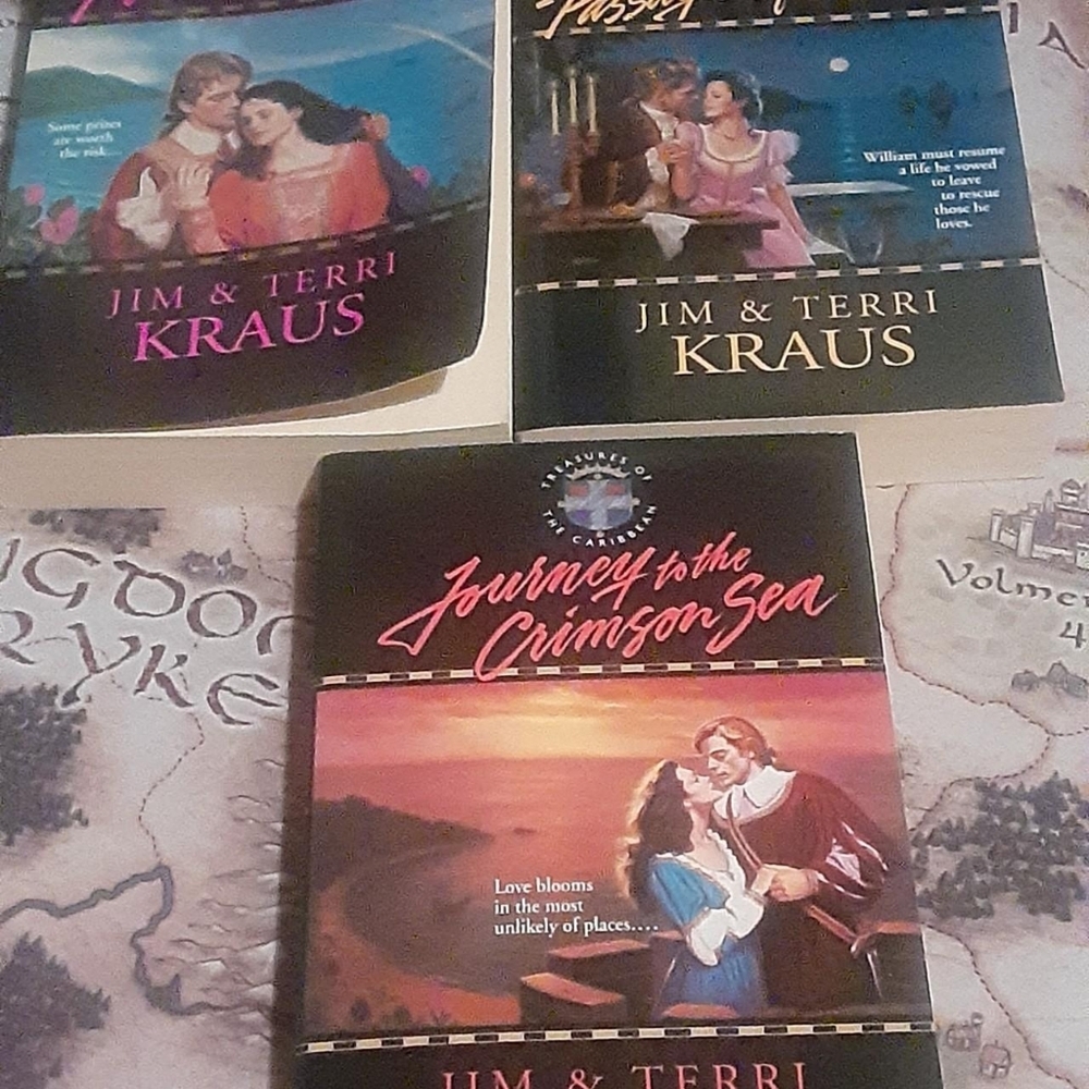 Treasures of the Caribbean trilogy Pirates of the Heart, Jim KRAUS Tyndale Books